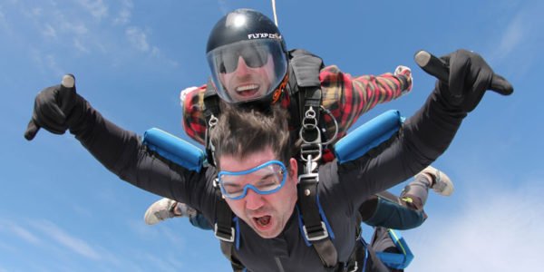 tandem skydiving from a perfectly good airplane