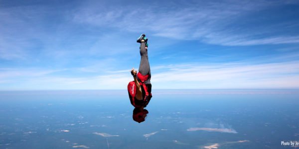 Terminal velocity skydiving