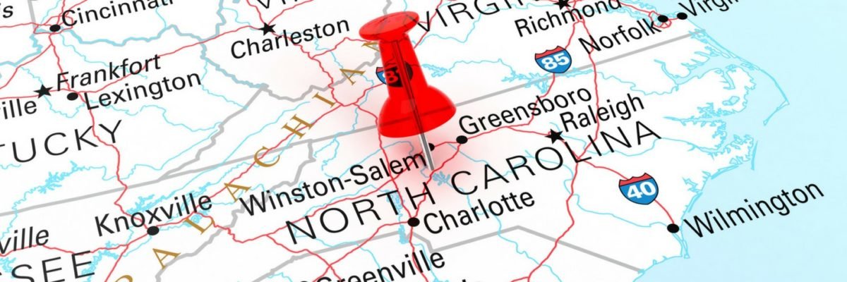 map of carolinas