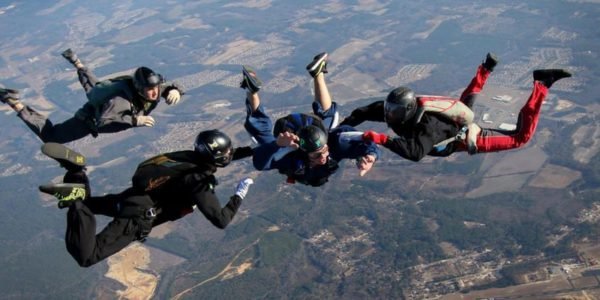 AFF student trains at Skydive Paraclete XP