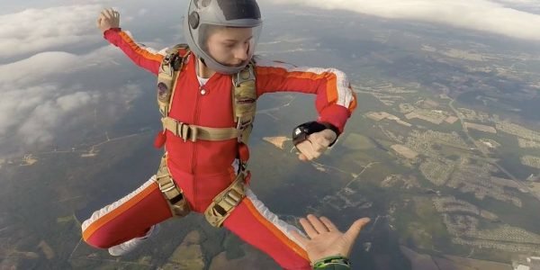 skydiving school student at Skydive Paraclete