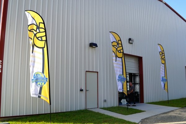 exterior of new hangar at Skydive Paraclete XP