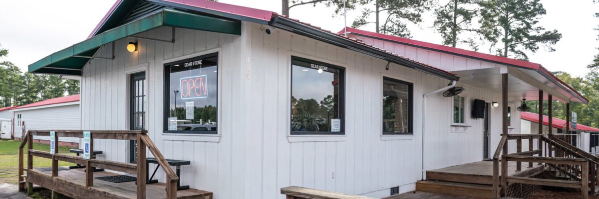 exterior of pro shop where skydiving gear is sold at XP