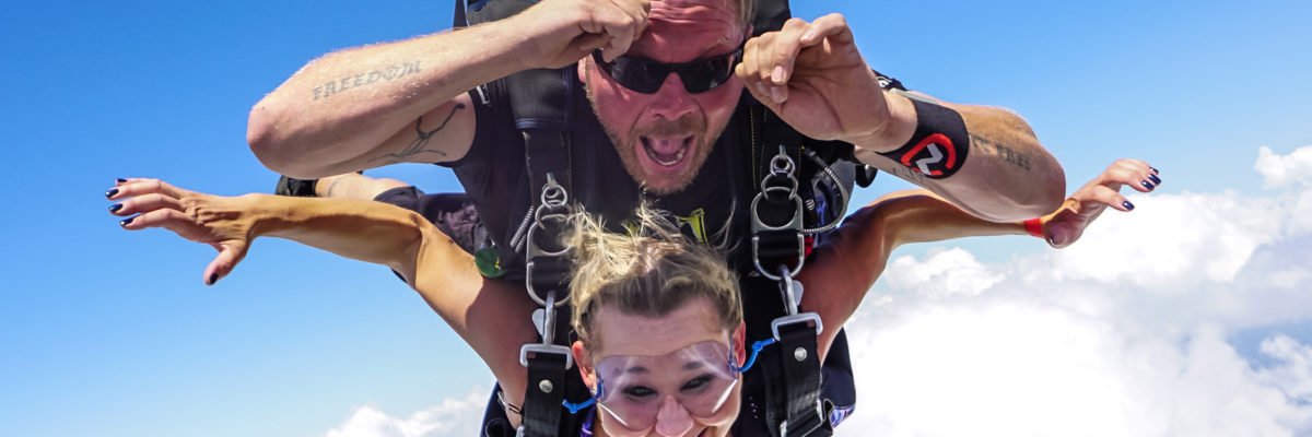 skydiving in the fall