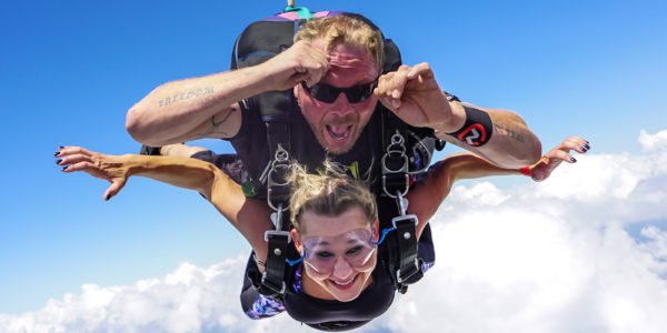 skydiving in the fall
