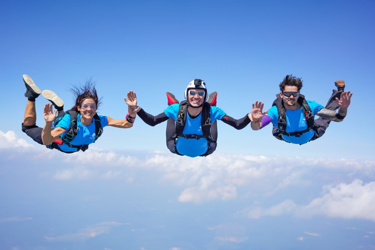 skydiving and muscles