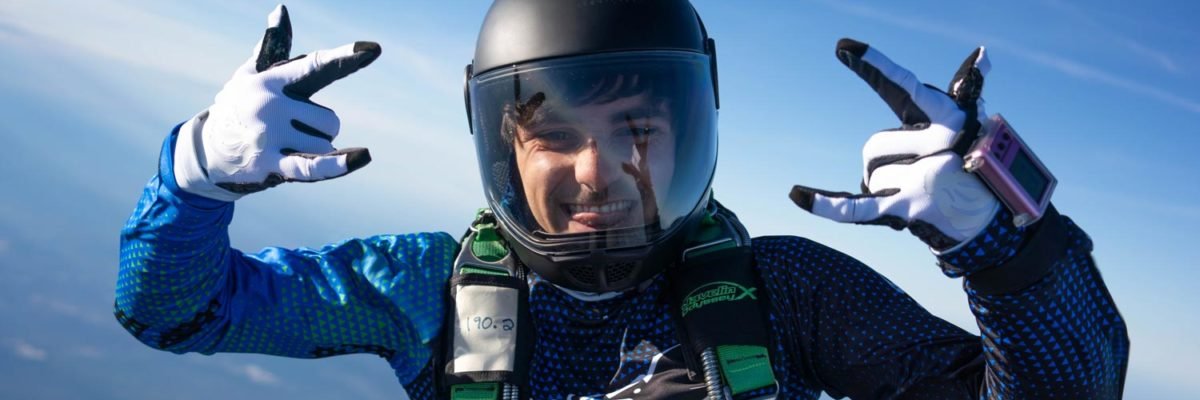 Anthony Armendariz, who went through the student program at Skydive Paraclete XP.